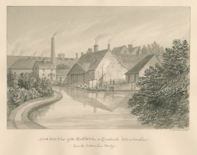 ウスターシャー-ドロイッチ-ソルトワークス：セピア画、1833 作： John Buckler