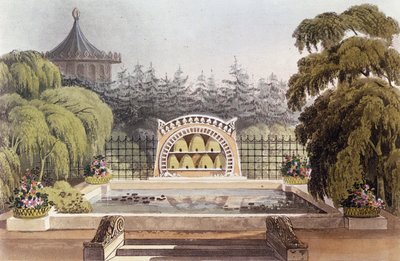 養蜂場、「装飾用ガーデニングのヒント」、1822年 作： John Buonarotti Papworth