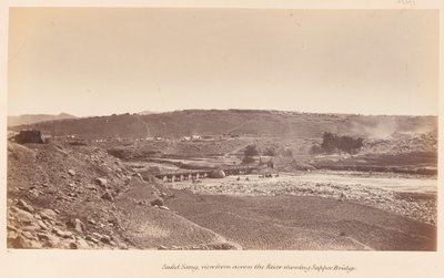 「安全な歌、サッパー橋を示す川の向こうから見た」、1878年頃 作： John Burke