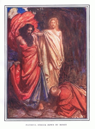 モーセに忠実に打ち倒された 作： John Byam Liston Shaw