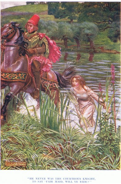 彼は決して礼儀正しい騎士ではありませんでした。 作： John Byam Liston Shaw
