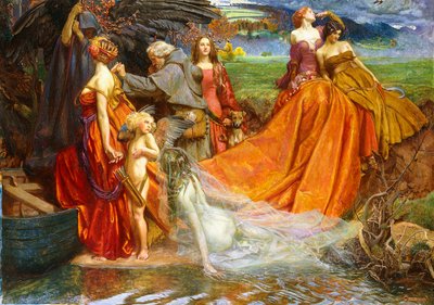 「いま巡礼年フェア秋のチャージ」、 作： John Byam Liston Shaw
