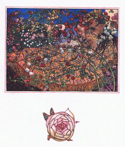 ガルバズの歌、カーマの庭からのイラスト（およびインドからの他の歌詞）、1920 作： John Byam Liston Shaw