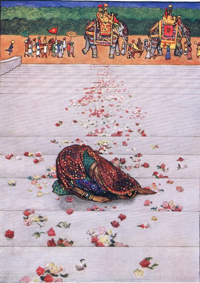 献身的な奴隷の歌、イラスト「カーマの庭」 作： John Byam Liston Shaw