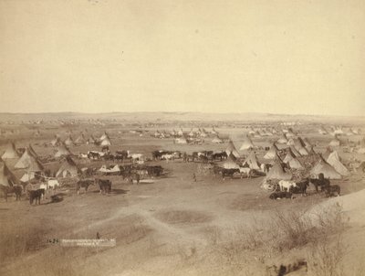 敵対的なインドのキャンプ、1891年 作： John C. H. Grabill