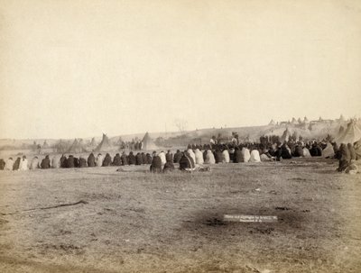 1891年の敵対的キャンプにおけるインディアン評議会 作： John C. H. Grabill