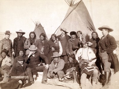 パインリッジのインディアンの首長と米国の役人、1891年 作： John C. H. Grabill