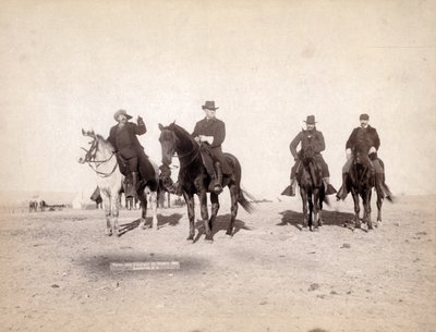1891年に敵対的なインド人キャンプを見る 作： John C. H. Grabill