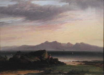 クンブレのミルポートから見たアラン島 作： John Cairns