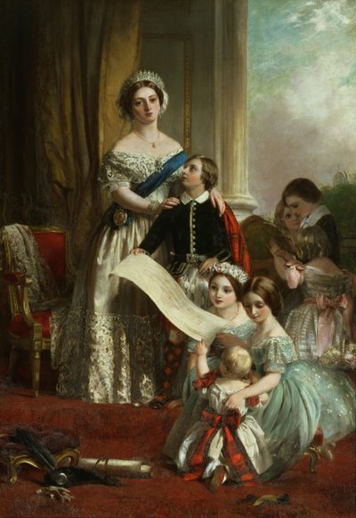 ビクトリア女王と彼女の子供たち 作： John Callcott Horsley