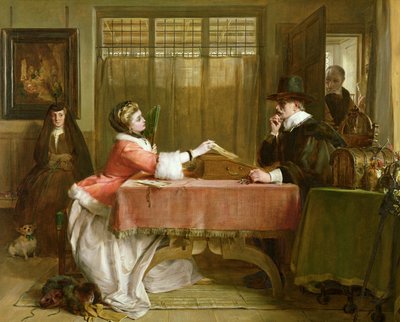 銀行家の個室、ローン交渉1870 作： John Callcott Horsley