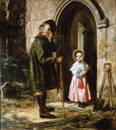 The Contrast:若さと老い 作： John Callcott Horsley