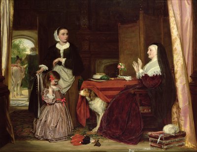 新しいドレス、1865 作： John Callcott Horsley
