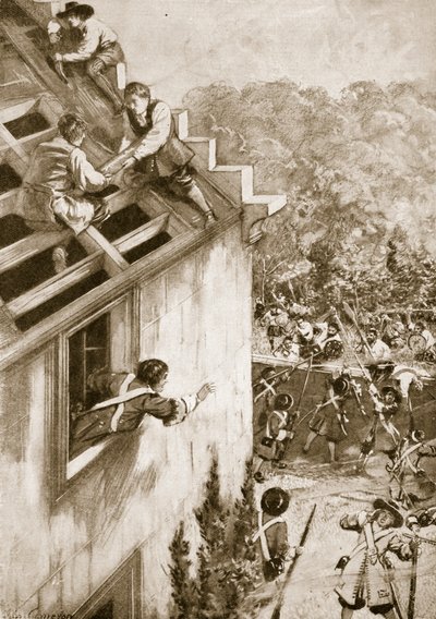 1689年8月21日のダンケルド襲撃事件（リトグラフ 作： John Cameron