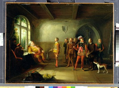 Falstaff and the Recruits、from &39;Henry IV、Part II&39; III、ii、c.1818 作： John Cawse