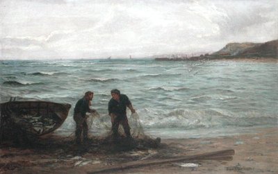 獲物の水揚げ（油彩・キャンバス） 作： John Chalmers