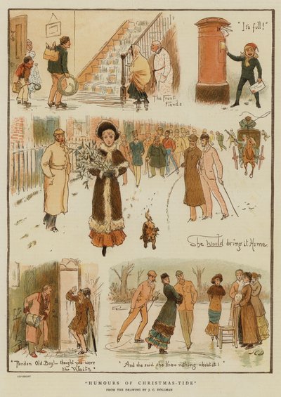 クリスマス・タイドのユーモア」（クロモリト 作： John Charles (after) Dollman