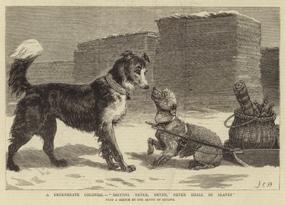 退廃した植民地、英国人は決して奴隷になることは決してない 作： John Charles Dollman