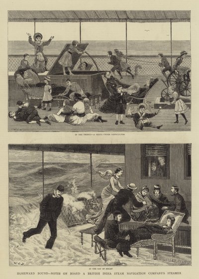 Homeward Bound、イギリスのインドの蒸気航海会社の汽船に関するノート 作： John Charles Dollman
