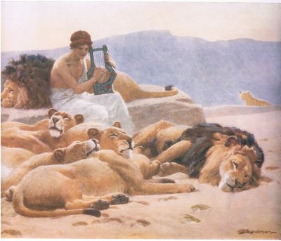 オルフェウスと彼のリュート、Bibbbys Annual、1916-17 作： John Charles Dollman
