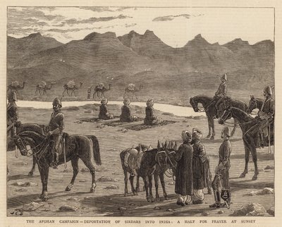 アフガニスタン作戦、シダーズのインドへの移送、日没時の祈りの停止 作： John Charles Dollman