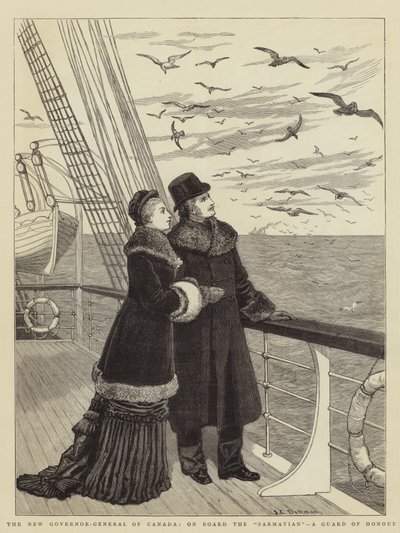 名誉の警備員であるサルマティア人の乗ったカナダの新総督 作： John Charles Dollman