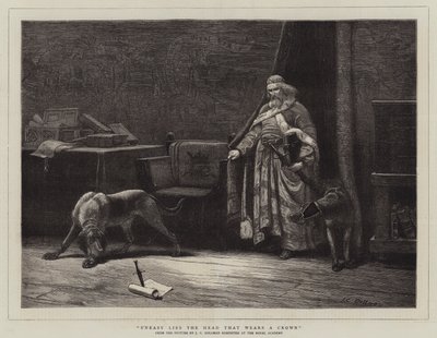 不安は王冠をかぶった頭にあります 作： John Charles Dollman
