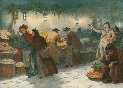 クリスマスイブのロンドンでのマーケティング 作： John Charles after Dollman