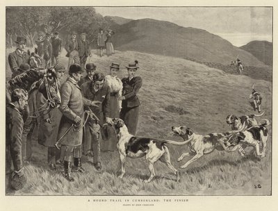 カンバーランドの猟犬トレイル、フィニッシュ 作： John Charlton