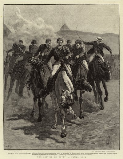 エジプトのイギリス人、ラクダの競争 作： John Charlton