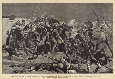 エジプトでの戦争、8月28日、カサシンでのエワート大佐配下の騎兵隊の突撃 作： John Charlton