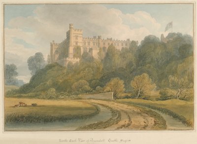 サセックス-アランデル城、1825年 作： John Chessell Buckler
