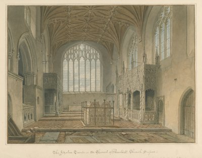 サセックス-アランデル教会-フィッツァランの墓、1825 作： John Chessell Buckler