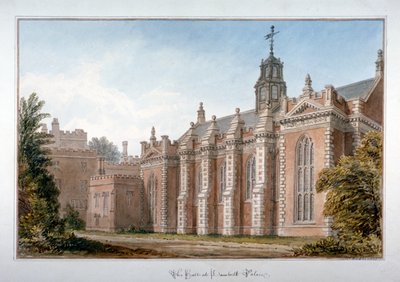 ランベス宮殿のホールの眺め、ロンドン、1831 年 作： John Chessell Buckler