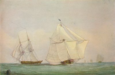リース・スマック、1838年10月、水泳 作： John Christian Schetky