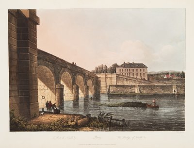 パリ、ヌイユ橋、ベルサイユ、パリ、サンドニのイラスト、パブ。 1807（アクアチント） 作： John Claude Nattes