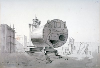 スチーム マシン、ニュー ロード、イズリントン、ロンドン、1808 年 作： John Claude Nattes
