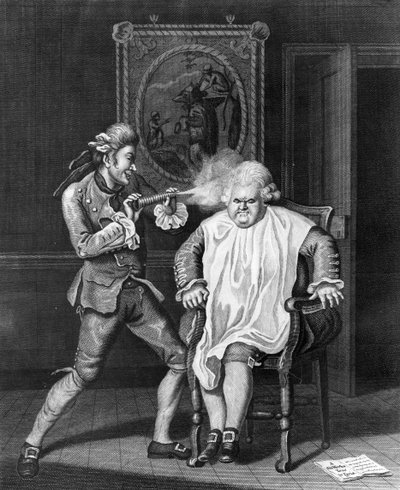 パリのイギリス人、ジェームズコールドウェル作のリトグラフ、1770年 作： John Collet