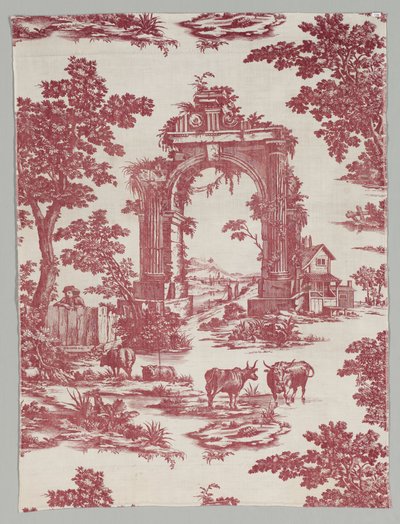 銅版印刷の綿、1765年。 作： John Collins
