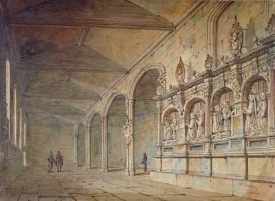 ロンドン塔のサン・ピエトロ・アッド・ヴィンキュラ礼拝堂の内部（1814年 作： John Coney