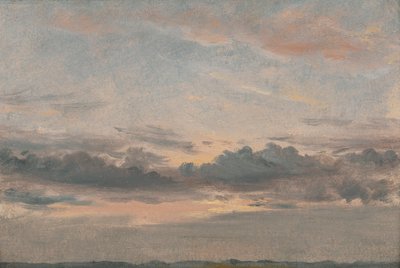 雲の研究、日没 作： John Constable
