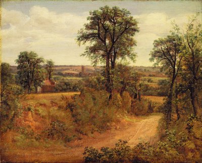 デダム近くの小道、1802年頃（キャンバスに油彩） 作： John Constable