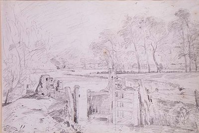 ストアー川のロック 作： John Constable