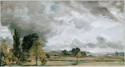 フィッシャー大主教の家の図書館から見たソールズベリーの眺め（油彩・キャンバス 作： John Constable