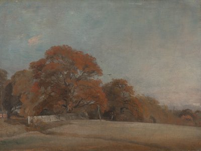 1805 年から 1808 年にかけてのイースト バーグホルトの秋の風景。 作： John Constable