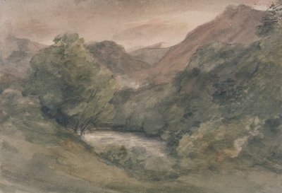 Borrowdale、晴れた日の夜、10月1日 作： John Constable