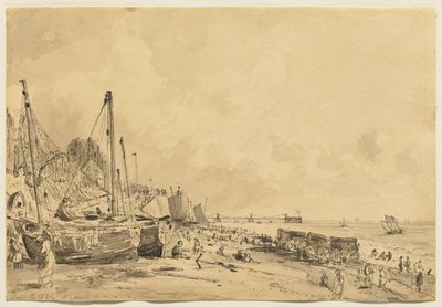 ブライトンビーチ、ルッキングイースト、1824 作： John Constable