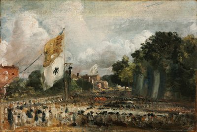 1814年の東バーホルトでの1814年の平和の祝典 作： John Constable
