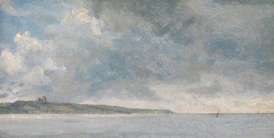 崖のある海岸のシーン 作： John Constable