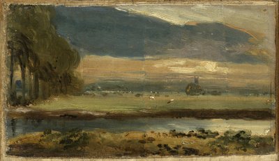 フラットフォードのデダム教会、1810年頃 作： John Constable